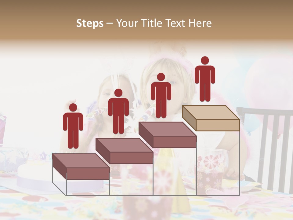 Female Party Children PowerPoint Template