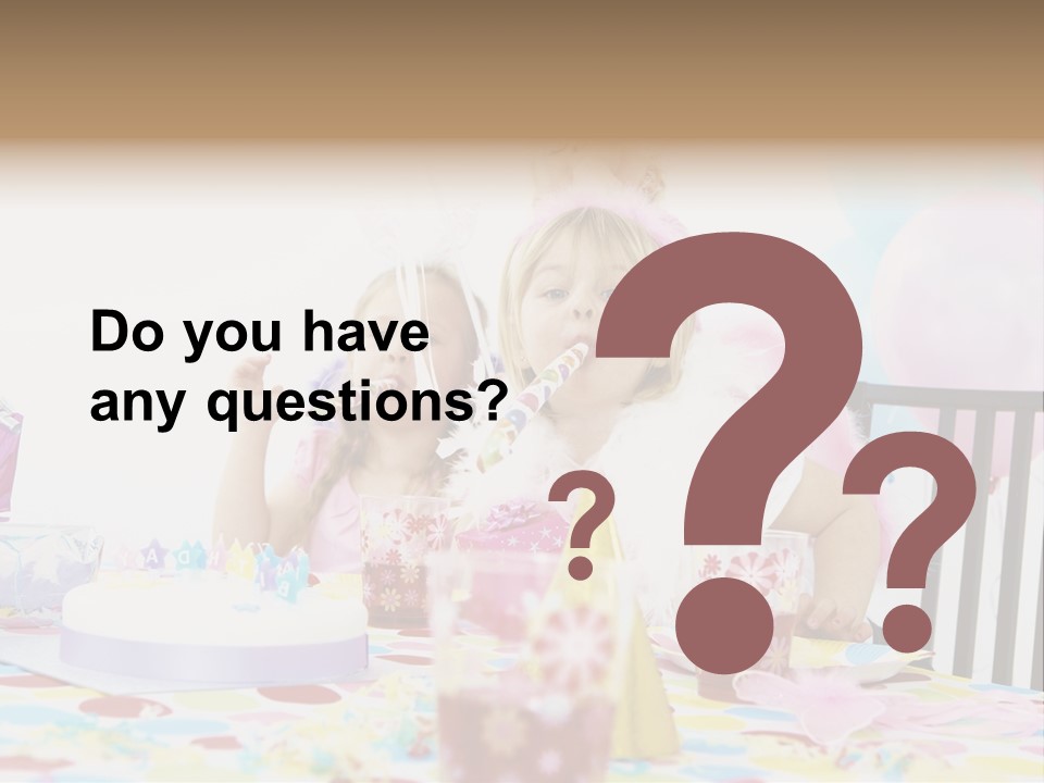 Female Party Children PowerPoint Template