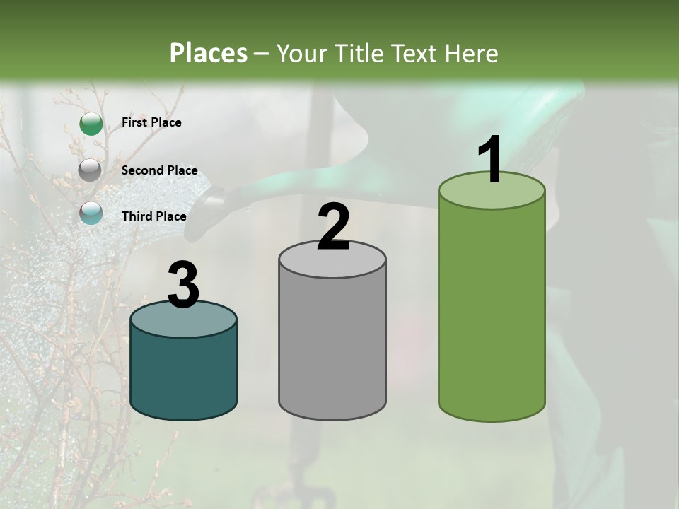 Green Garden Spatter PowerPoint Template