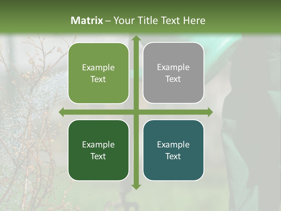 Green Garden Spatter PowerPoint Template