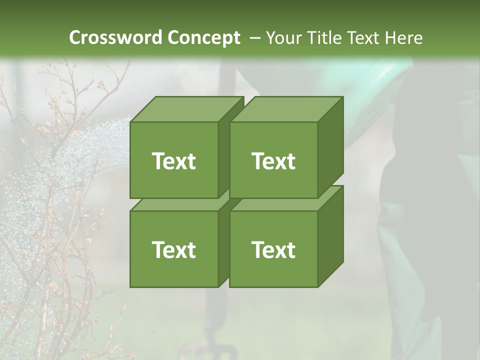 Green Garden Spatter PowerPoint Template