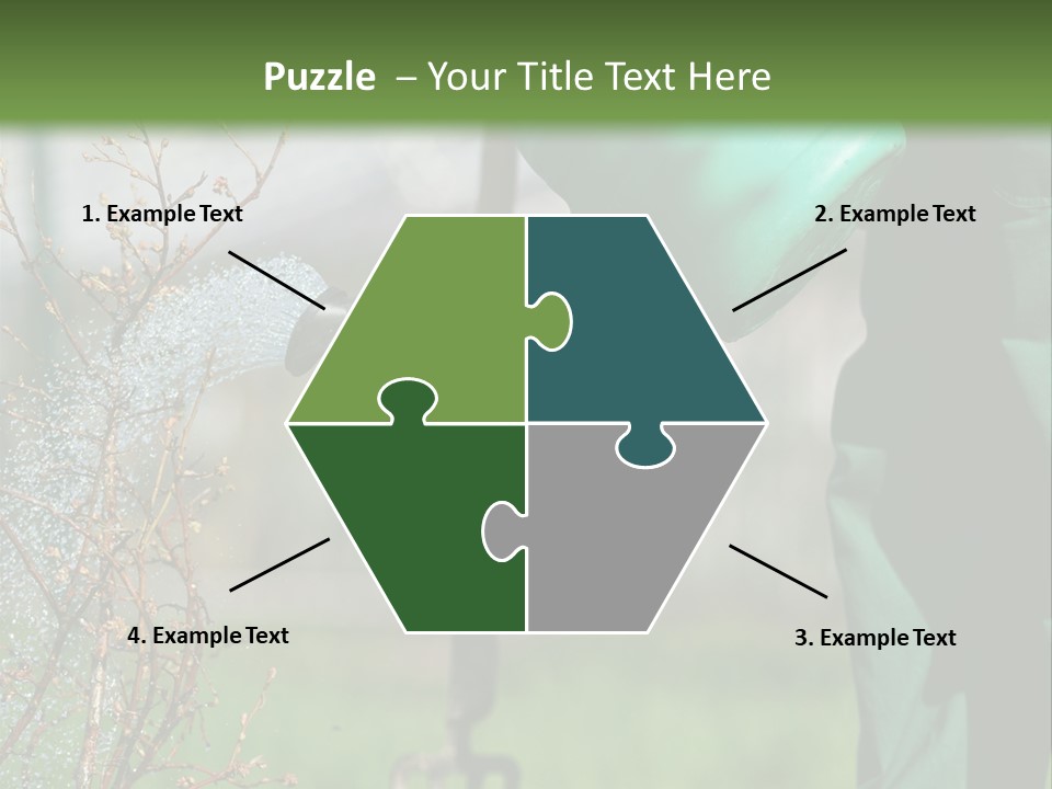 Green Garden Spatter PowerPoint Template