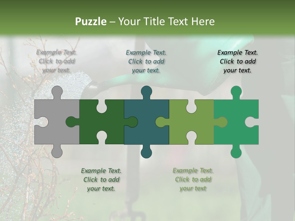 Green Garden Spatter PowerPoint Template