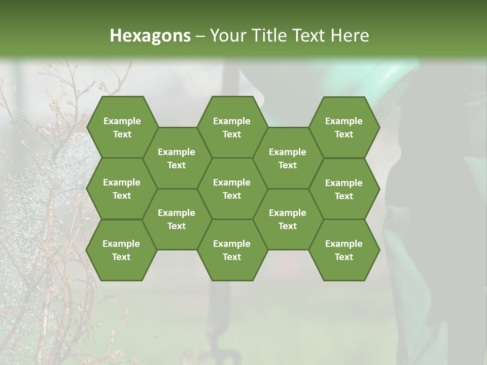 Green Garden Spatter PowerPoint Template