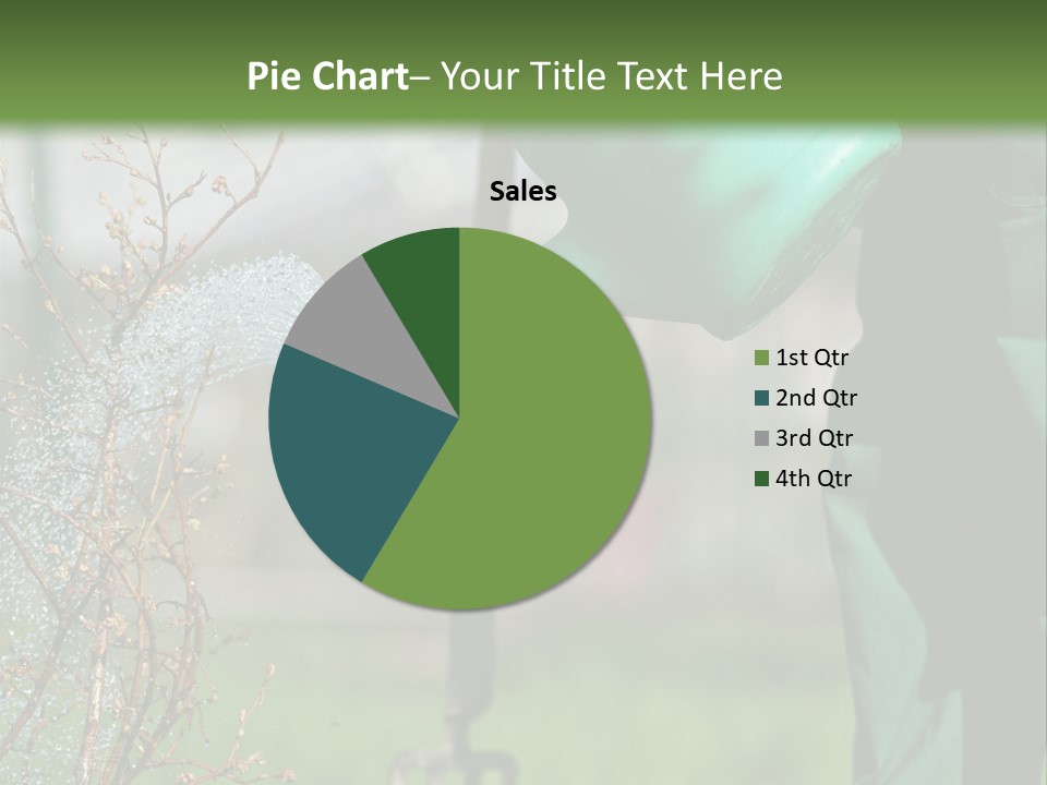 Green Garden Spatter PowerPoint Template