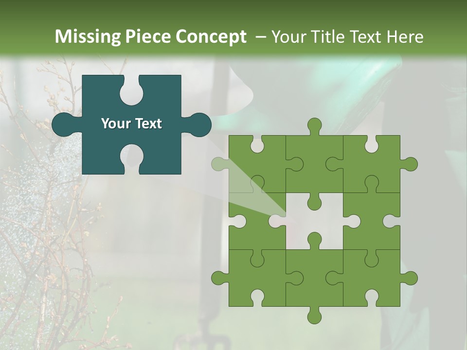 Green Garden Spatter PowerPoint Template