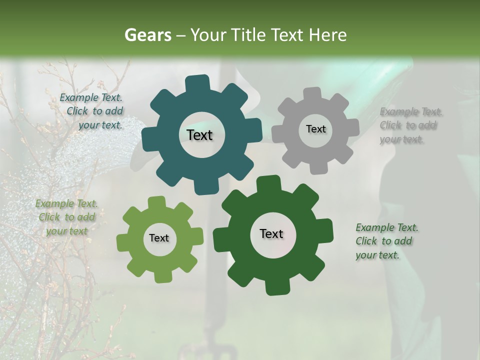 Green Garden Spatter PowerPoint Template