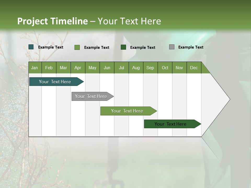 Green Garden Spatter PowerPoint Template