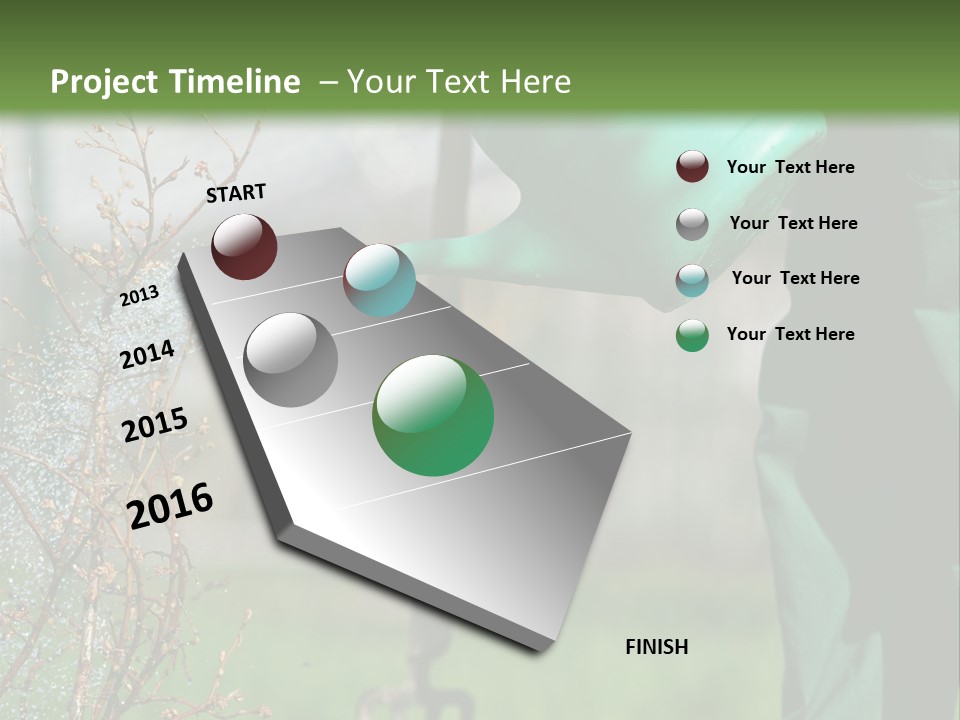Green Garden Spatter PowerPoint Template