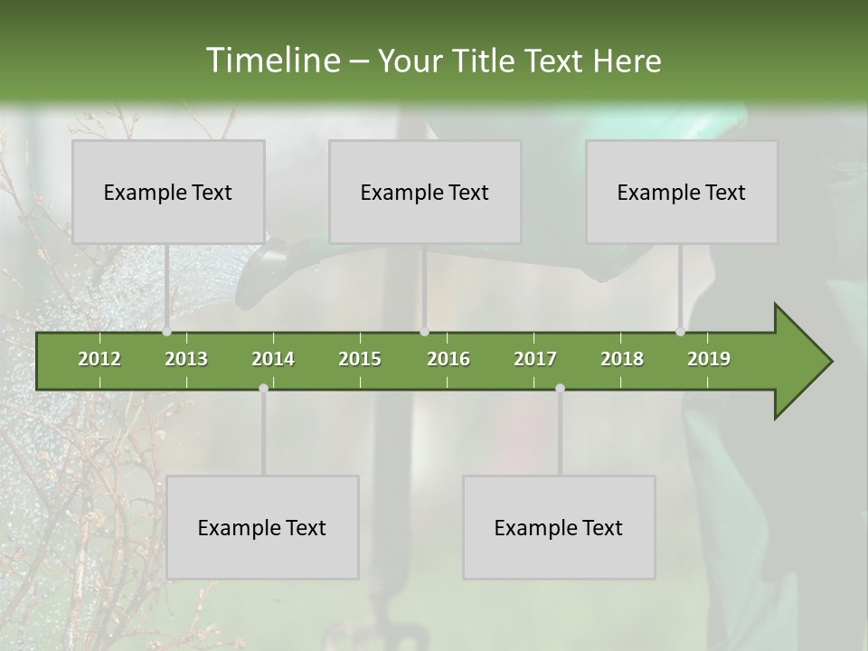 Green Garden Spatter PowerPoint Template
