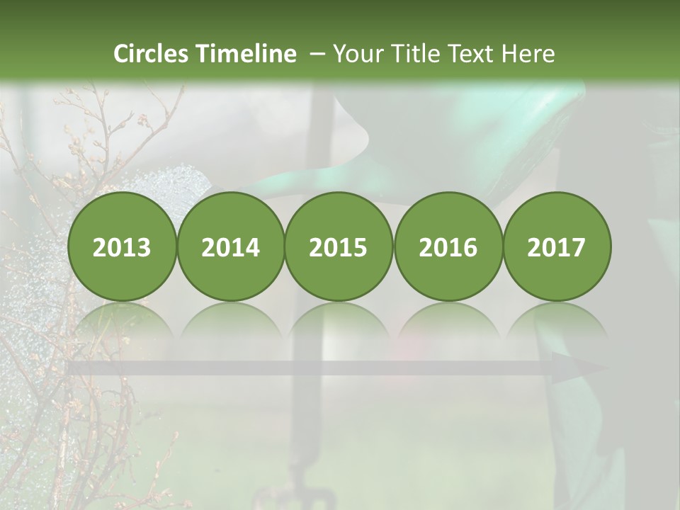 Green Garden Spatter PowerPoint Template