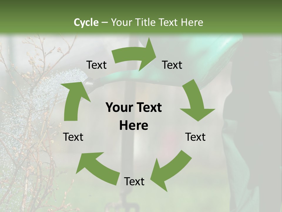 Green Garden Spatter PowerPoint Template