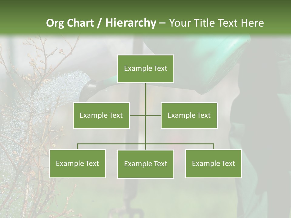 Green Garden Spatter PowerPoint Template