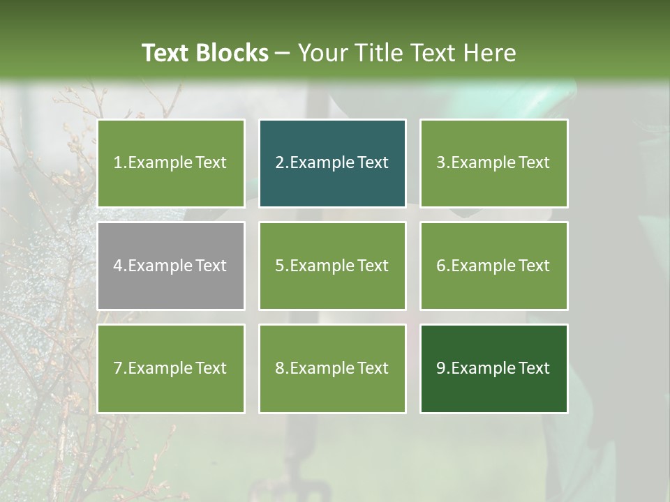 Green Garden Spatter PowerPoint Template