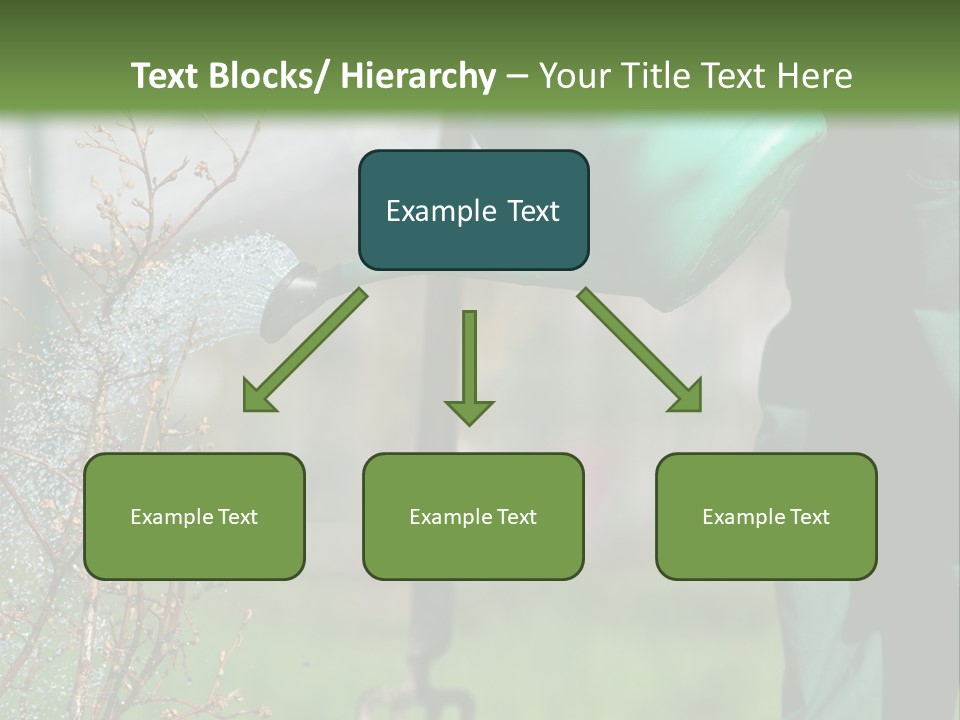Green Garden Spatter PowerPoint Template