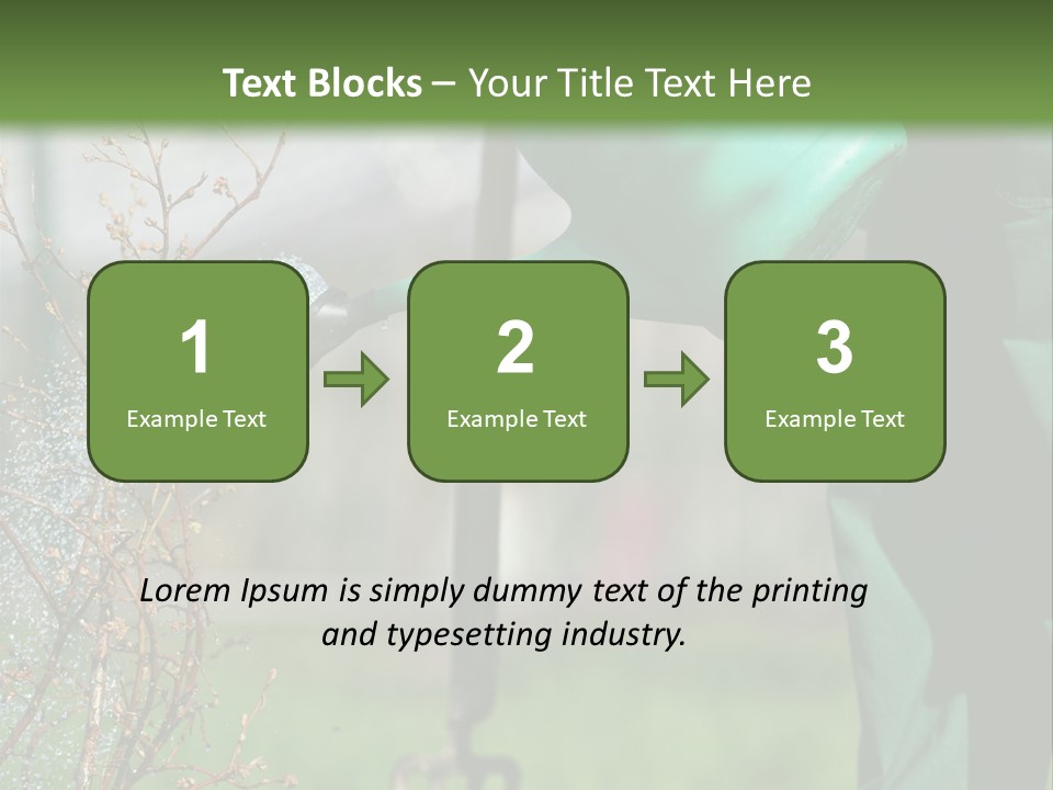 Green Garden Spatter PowerPoint Template