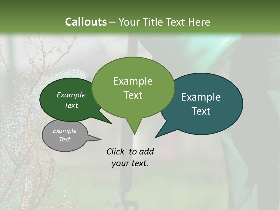 Green Garden Spatter PowerPoint Template