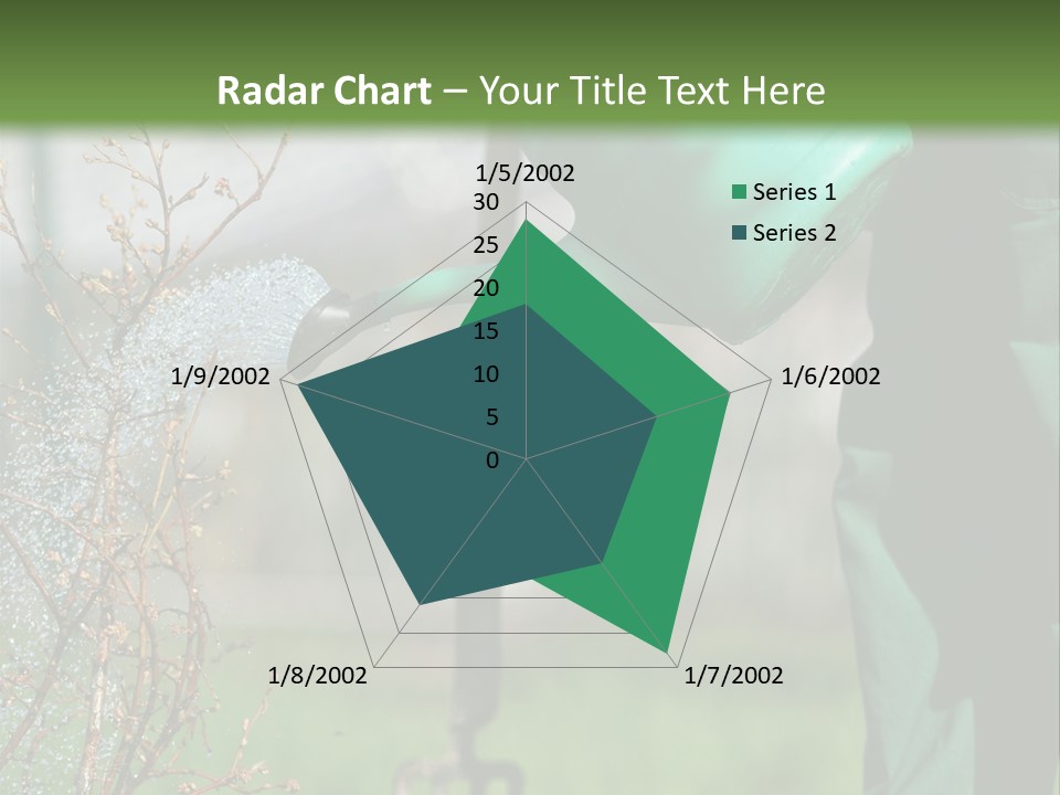 Green Garden Spatter PowerPoint Template