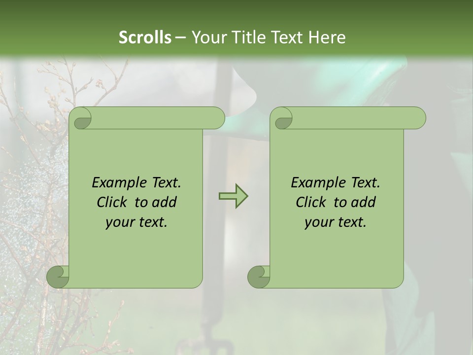 Green Garden Spatter PowerPoint Template