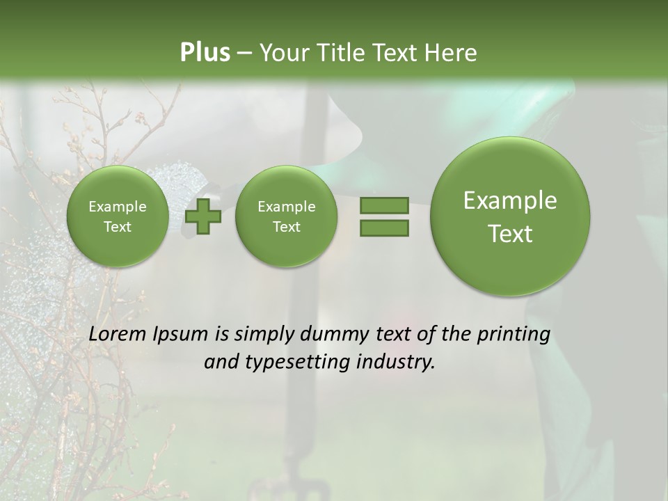 Green Garden Spatter PowerPoint Template