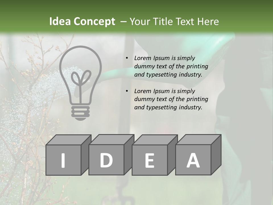 Green Garden Spatter PowerPoint Template