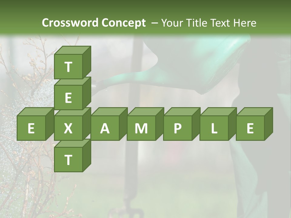 Green Garden Spatter PowerPoint Template