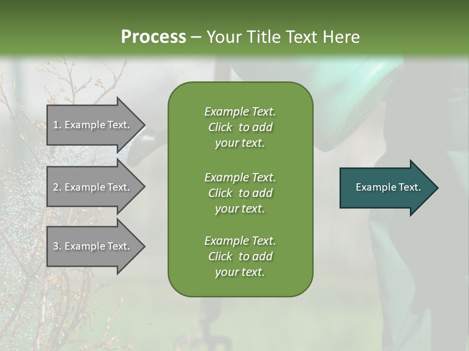 Green Garden Spatter PowerPoint Template