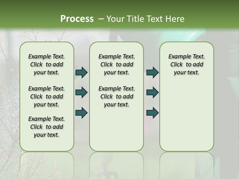 Green Garden Spatter PowerPoint Template