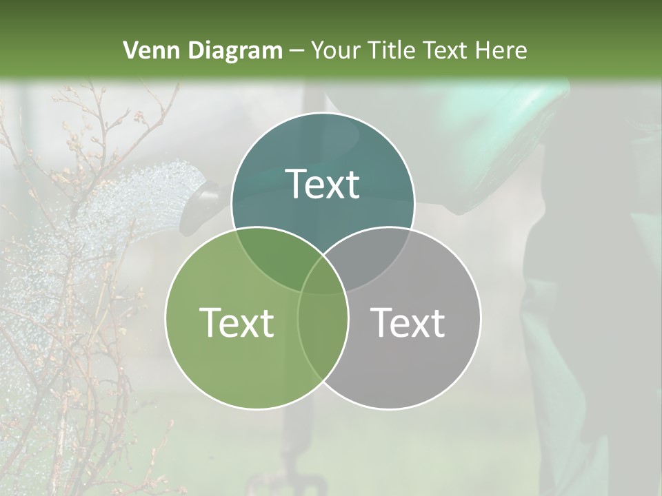 Green Garden Spatter PowerPoint Template