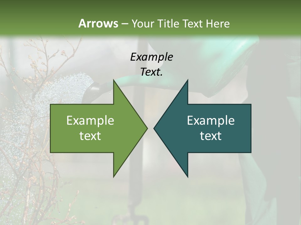 Green Garden Spatter PowerPoint Template