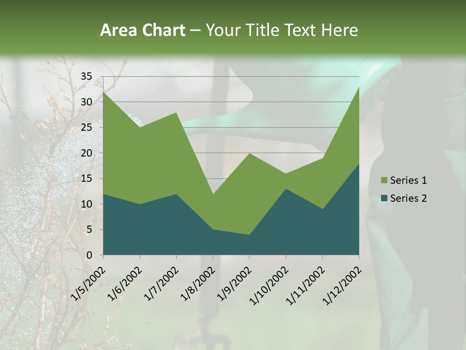 Green Garden Spatter PowerPoint Template