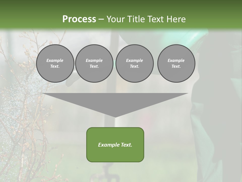Green Garden Spatter PowerPoint Template