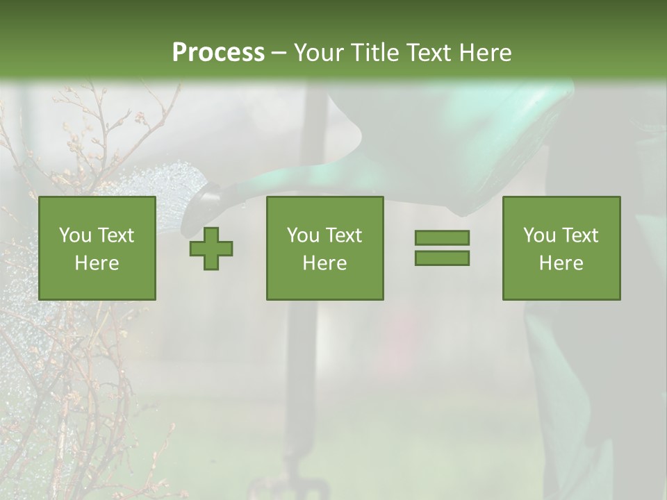 Green Garden Spatter PowerPoint Template