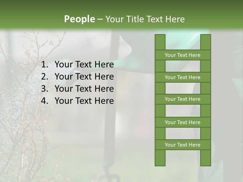 Green Garden Spatter PowerPoint Template