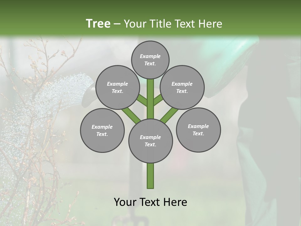 Green Garden Spatter PowerPoint Template