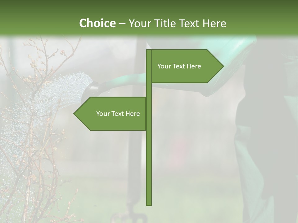 Green Garden Spatter PowerPoint Template