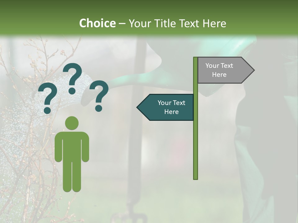 Green Garden Spatter PowerPoint Template