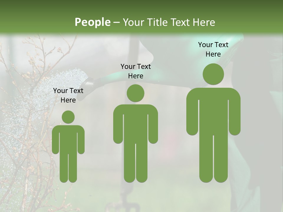 Green Garden Spatter PowerPoint Template