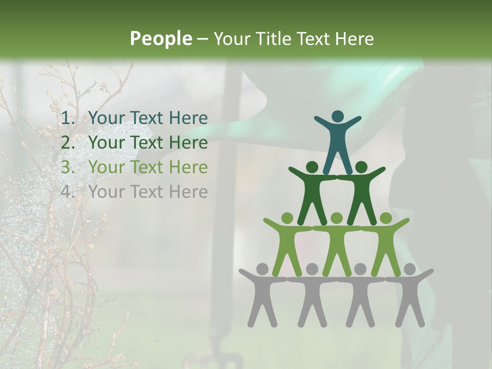 Green Garden Spatter PowerPoint Template