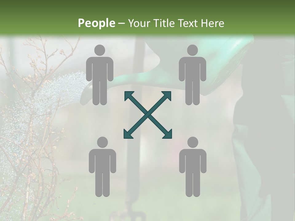 Green Garden Spatter PowerPoint Template