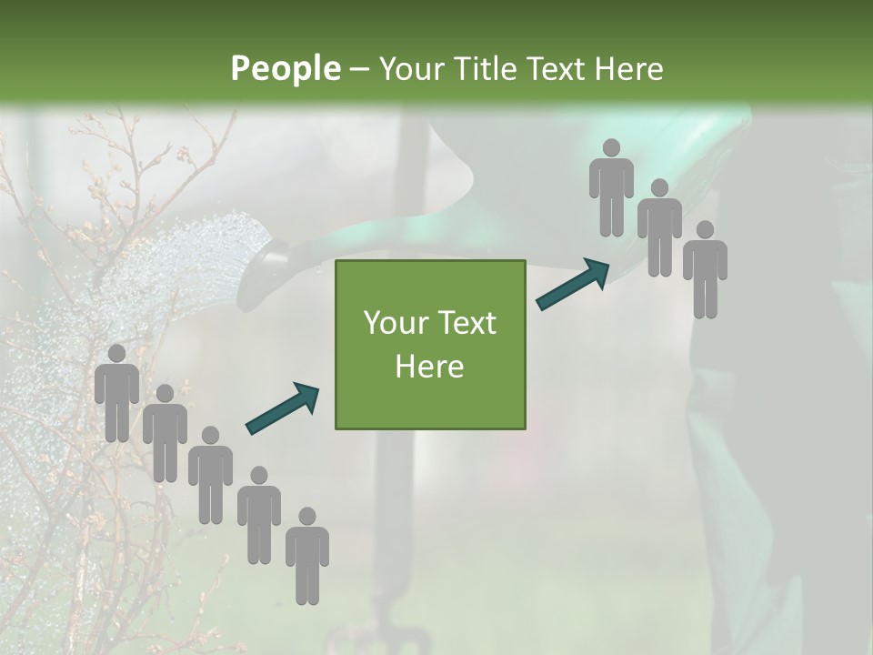 Green Garden Spatter PowerPoint Template