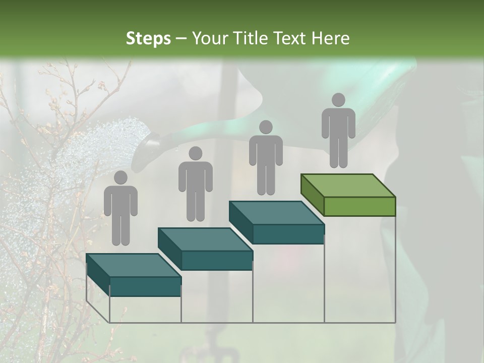 Green Garden Spatter PowerPoint Template