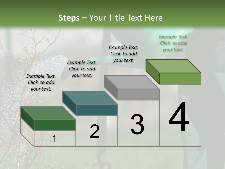Green Garden Spatter PowerPoint Template