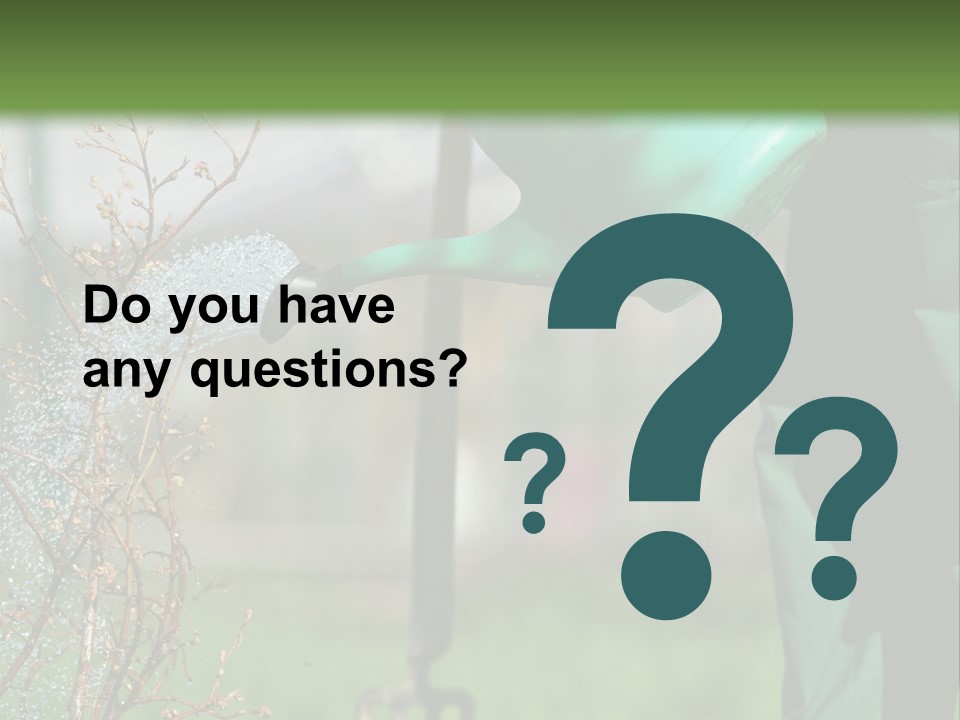 Green Garden Spatter PowerPoint Template