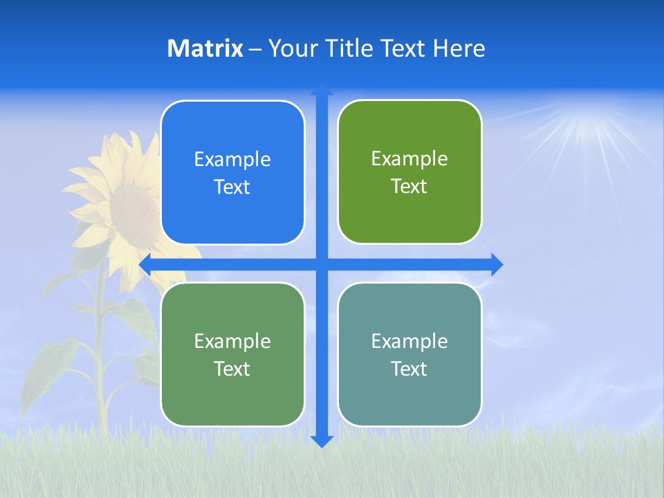 Light Summer Sunflower PowerPoint Template