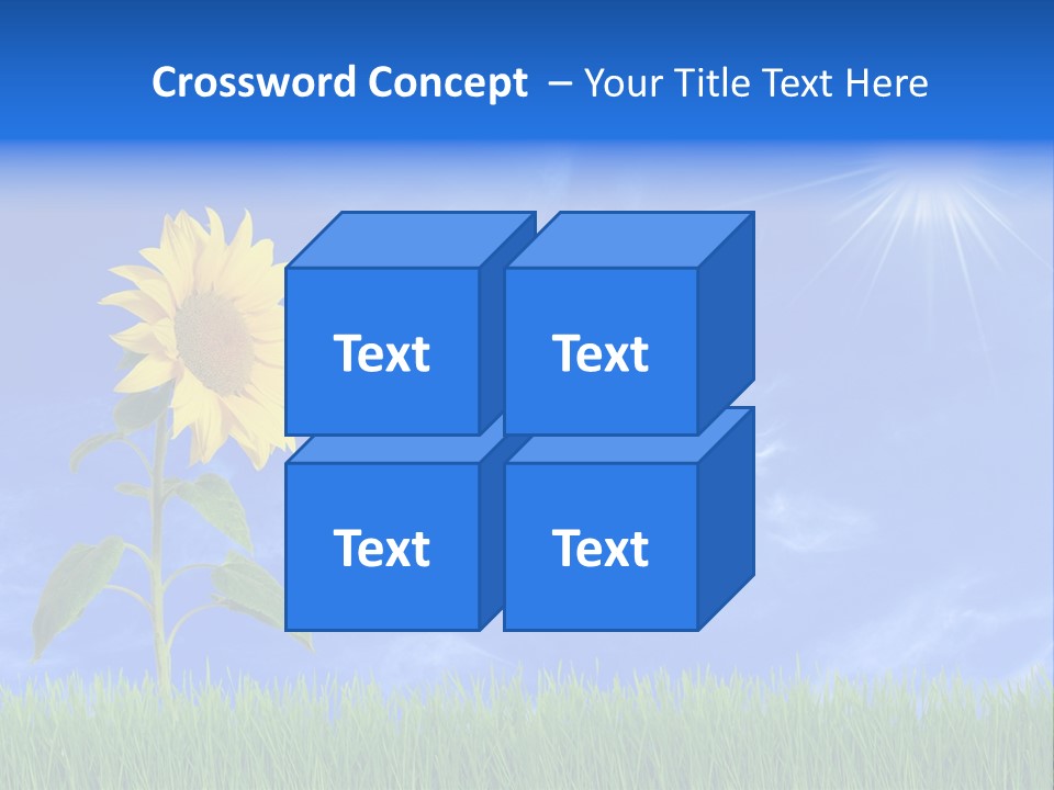 Light Summer Sunflower PowerPoint Template