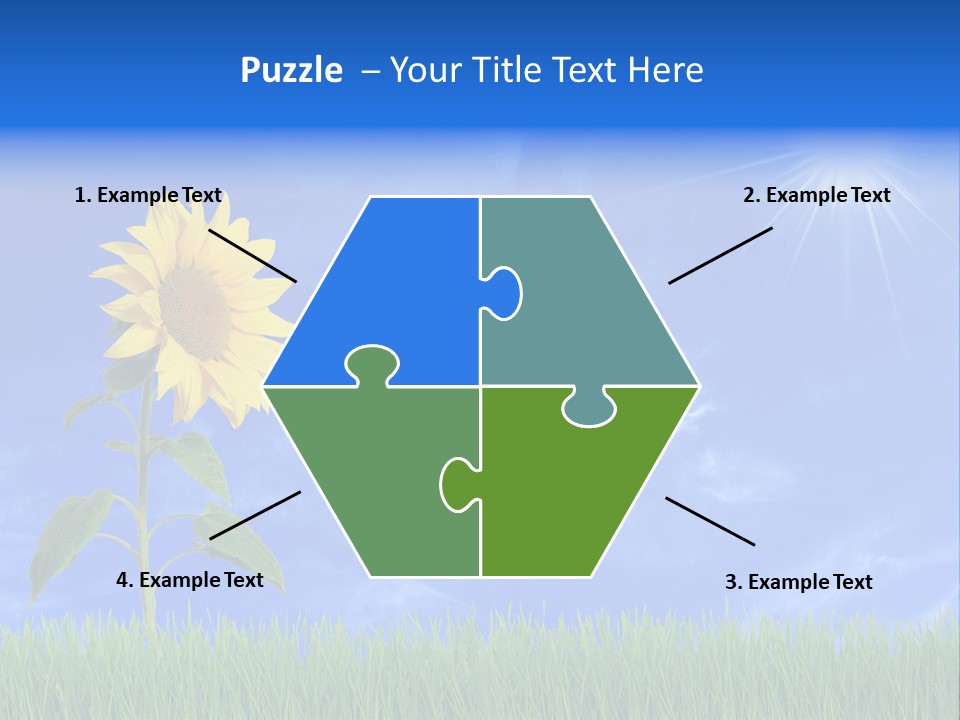 Light Summer Sunflower PowerPoint Template