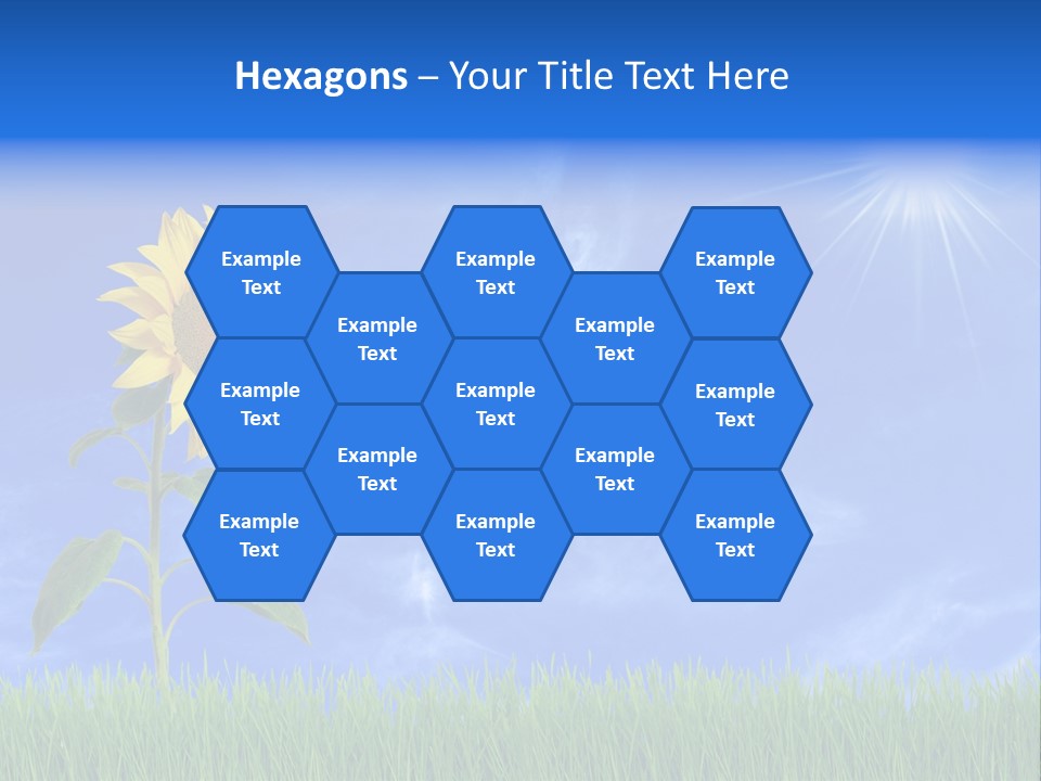 Light Summer Sunflower PowerPoint Template