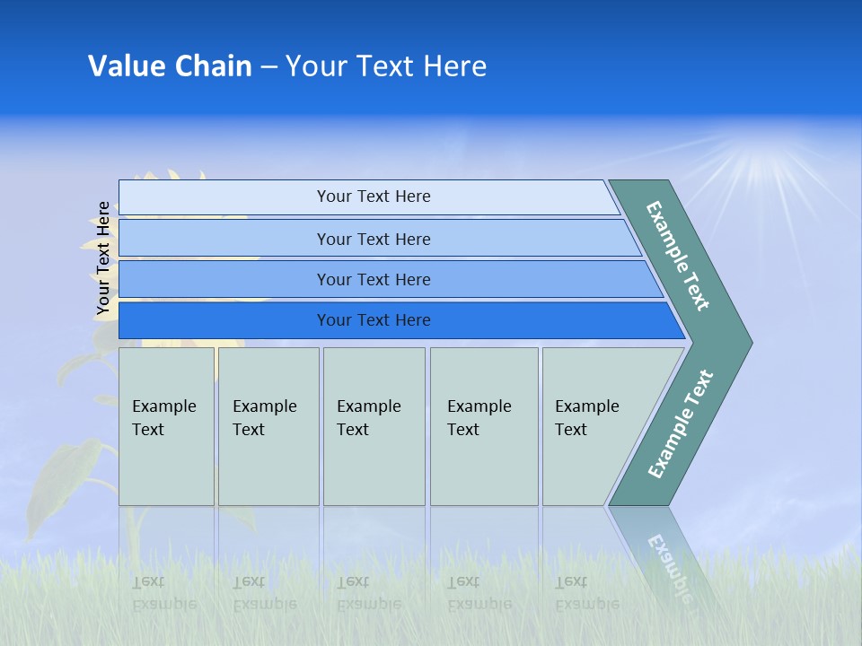 Light Summer Sunflower PowerPoint Template