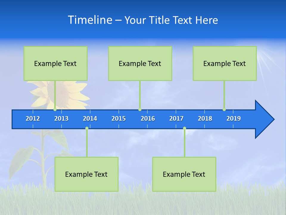 Light Summer Sunflower PowerPoint Template